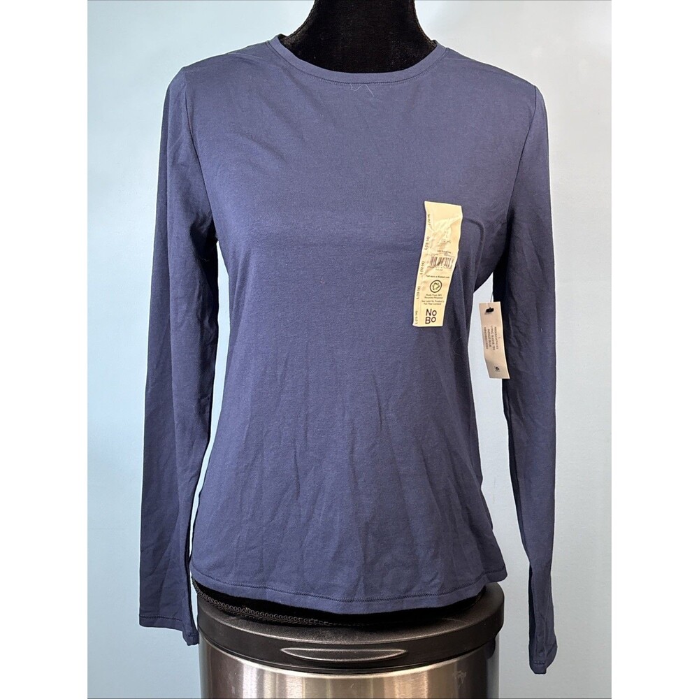 No Boundaries Long Sleeve Indigo Blue T-Shirt (Women’s Tee L 12-14) New w/ Tags